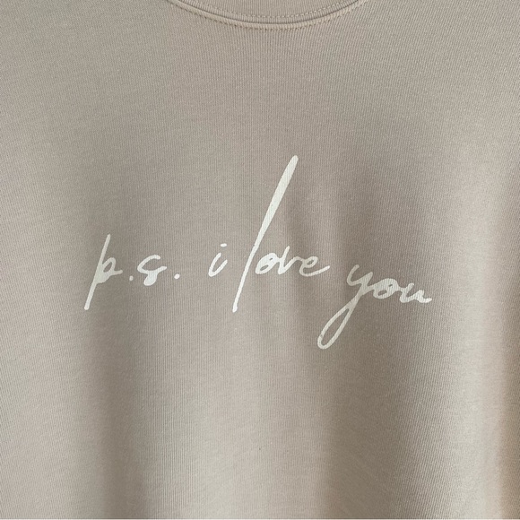 Bella + Canvas Fleece Collection P.S. I LOVE YOU Crewneck Sweatshirt - Picture 2 of 5